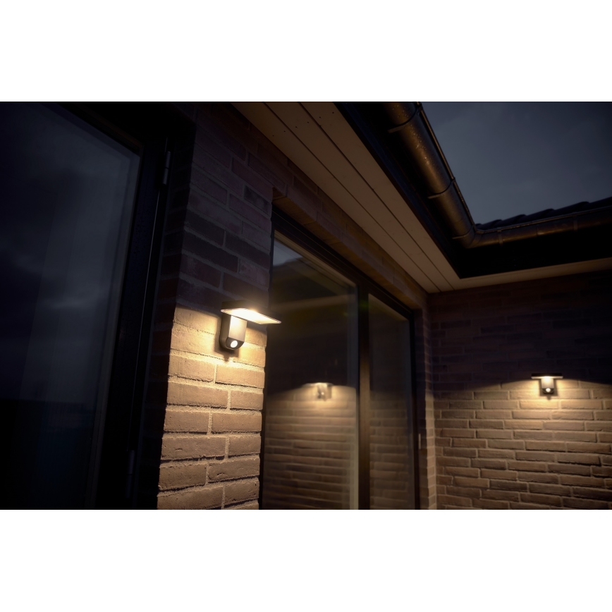 Nordlux - LED Solar wall light with sensor RICA LED/5W/3,7V IP44 angular