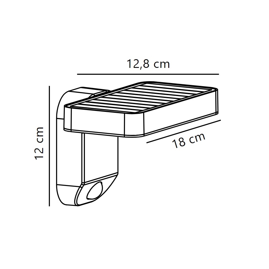 Nordlux - LED Solar wall light with sensor RICA LED/5W/3,7V IP44 angular