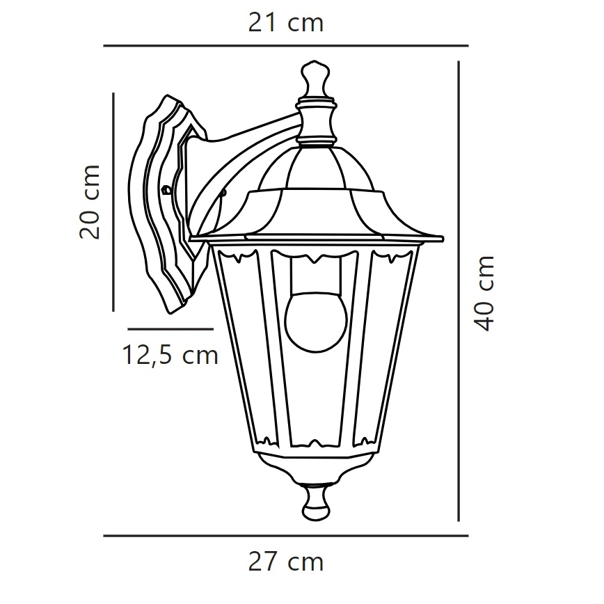 Nordlux - Outdoor wall lamp CARDIFF 1xE27/60W/230V IP44