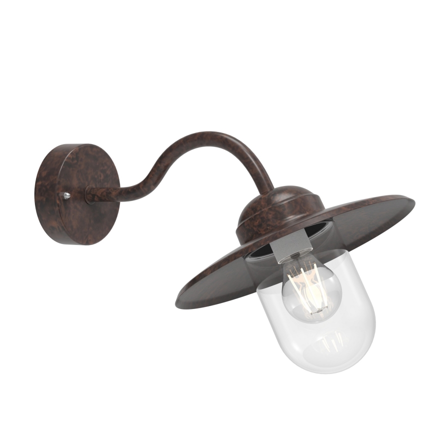 Nordlux - Outdoor wall lamp LUXEMBOURG 1xE27/60W/230V IP54 brown/patina