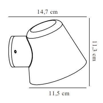 Nordlux - Outdoor wall light ALERIA 1xGU10/35W/230V IP44