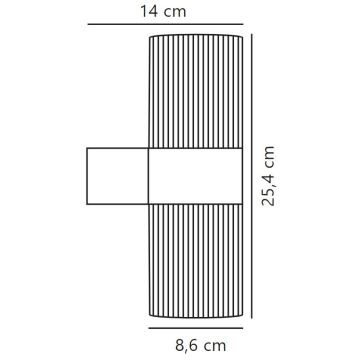 Nordlux - Outdoor wall light KYKLOP 2xGU10/25W/230V IP54 black