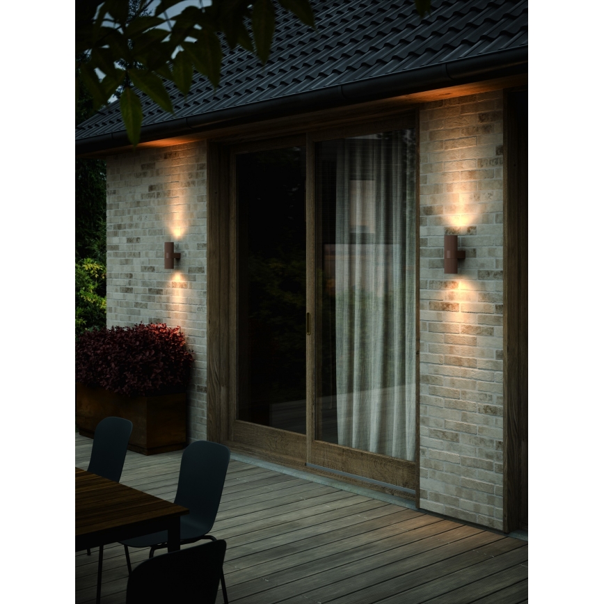 Nordlux - Outdoor wall light KYKLOP 2xGU10/25W/230V IP54 brown