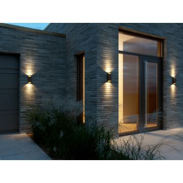 Nordlux - Outdoor wall light NICO 2xGU10/25W/230V IP54 brown