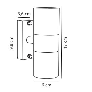 Nordlux - Outdoor wall light TIN 2xGU10/35W/230V IP54 black