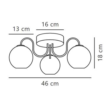 Nordlux - Surface-mounted chandelier FRANCA 3xE14/40W/230V