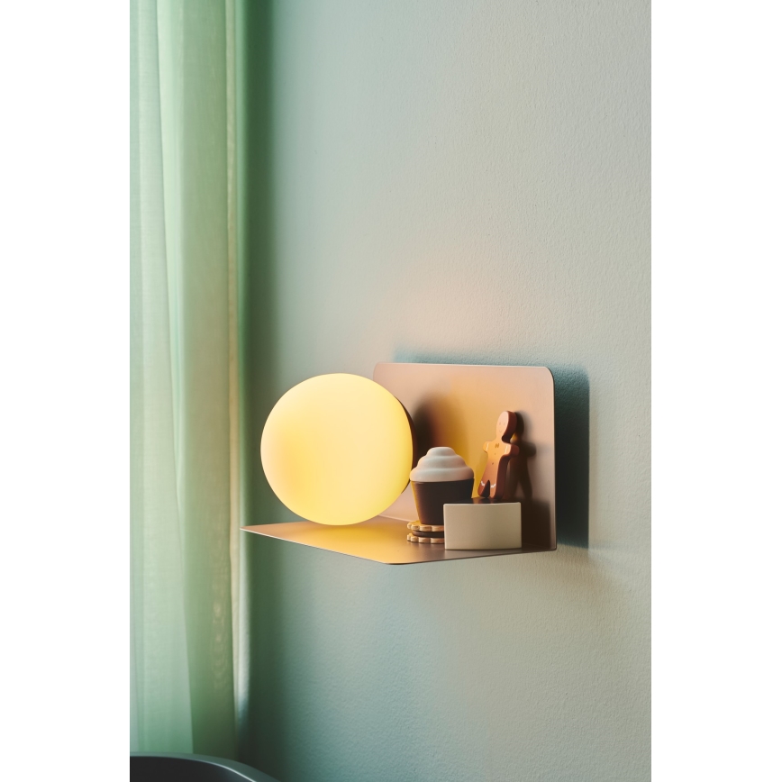 Nordlux - Wall light with a shelf LILIBETH 1xE14/25W/230V brown