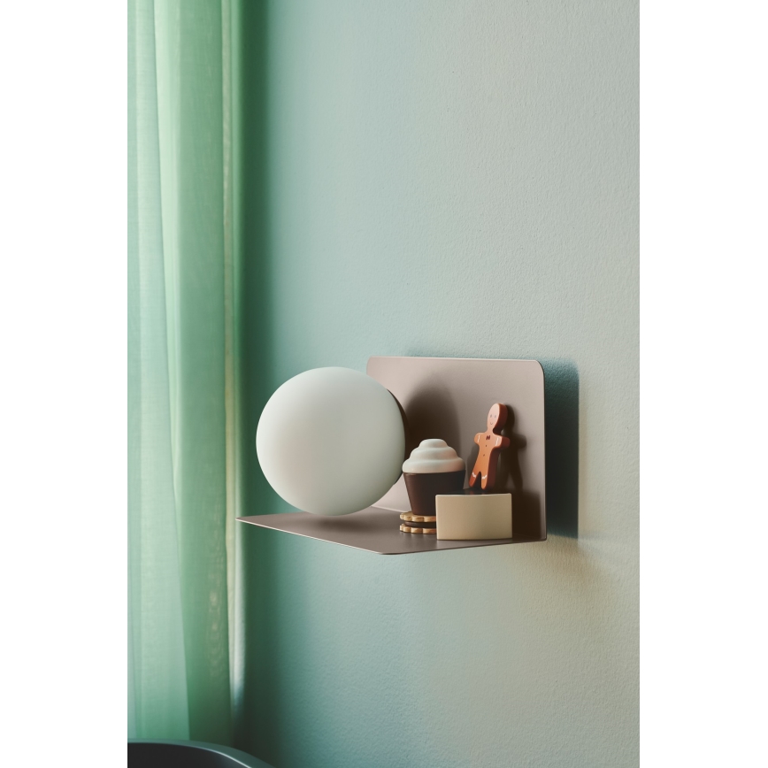 Nordlux - Wall light with a shelf LILIBETH 1xE14/25W/230V brown