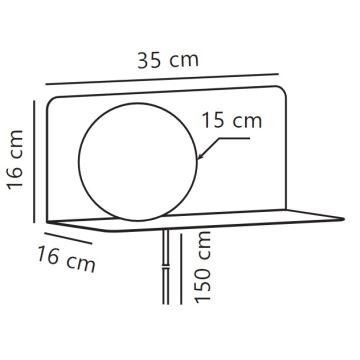 Nordlux - Wall light with a shelf LILIBETH 1xE14/25W/230V brown