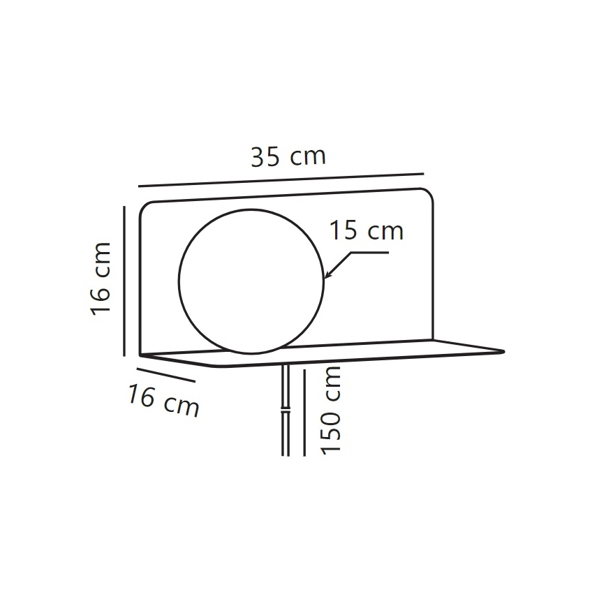 Nordlux - Wall light with a shelf LILIBETH 1xE14/25W/230V white