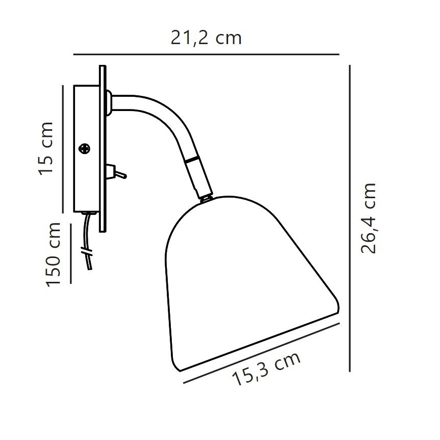 Nordlux - Wall spotlight FLEUR 1xE14/15W/230V