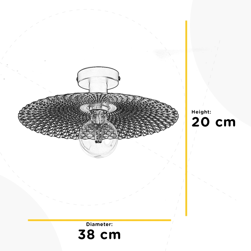 ONLI - Ceiling light GOLDEN 1xE27/22W/230V d. 38 cm gold/black