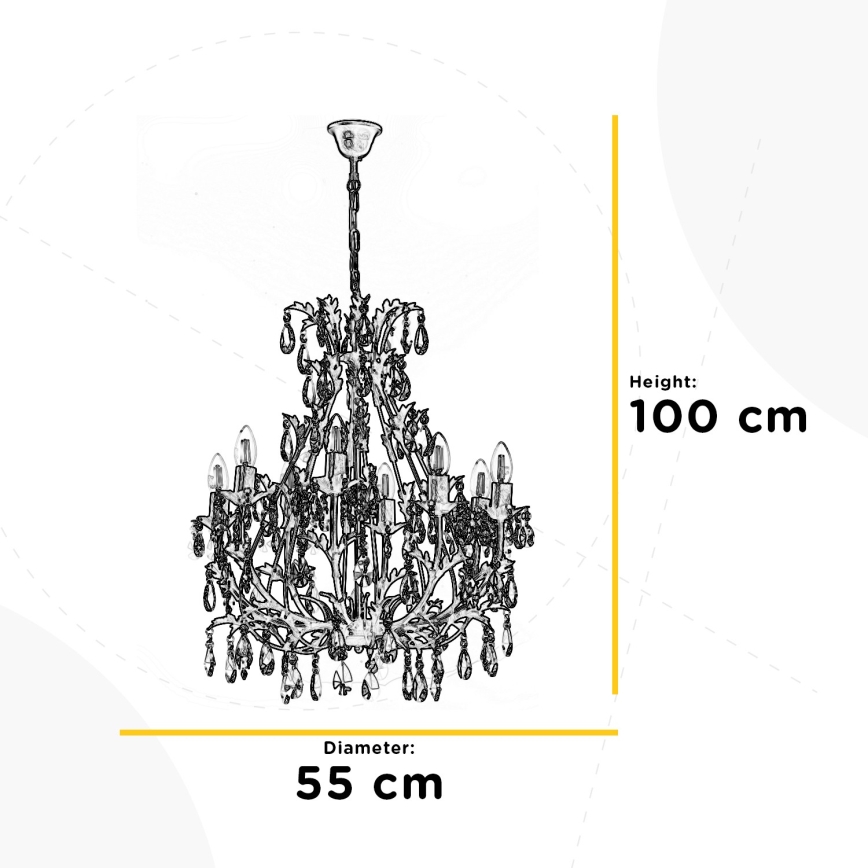 ONLI - Chandelier on a chain BOTTE 8xE14/6W/230V