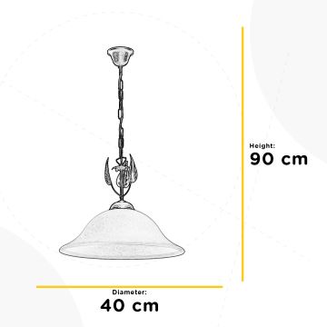 ONLI - Chandelier on a chain MIRA 1xE27/22W/230V d. 40 cm