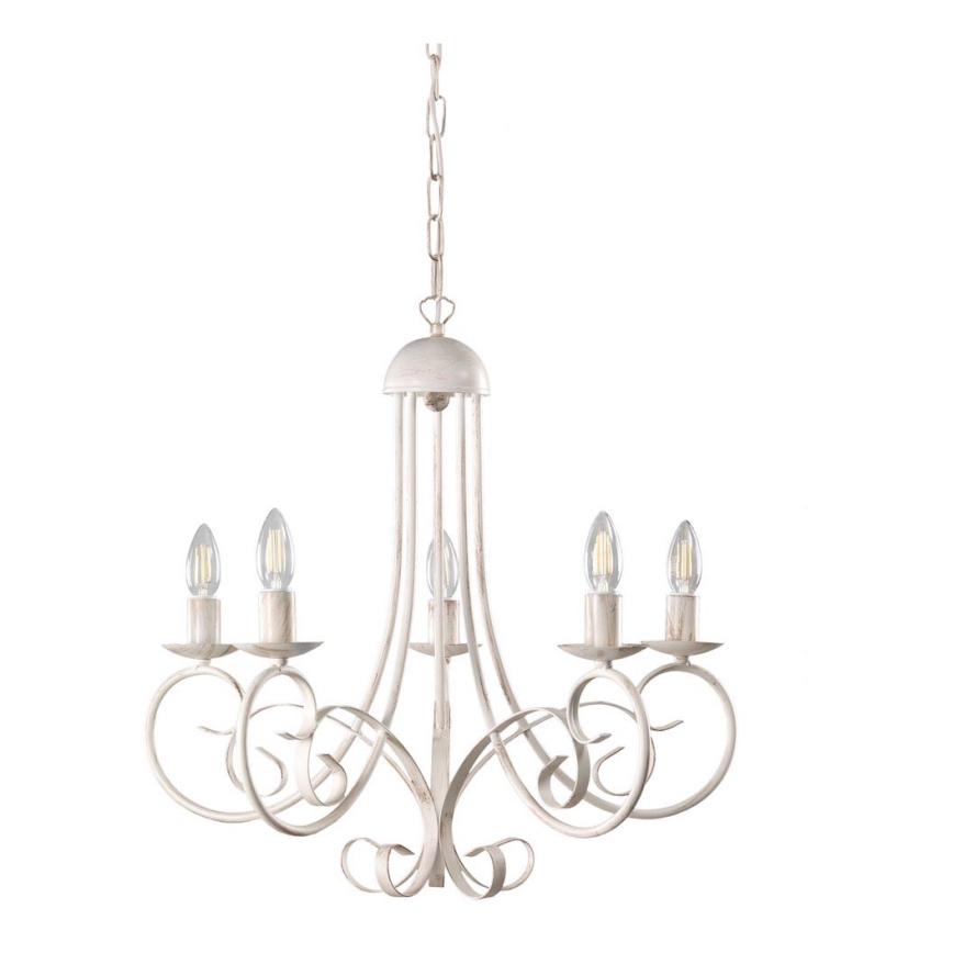 ONLI - Chandelier on a chain POMPEI 5xE14/6W/320V creamy