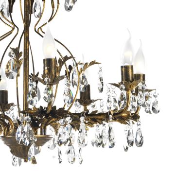 ONLI - Chandelier on a chain TERESA 8xE14/6W/230V bronze