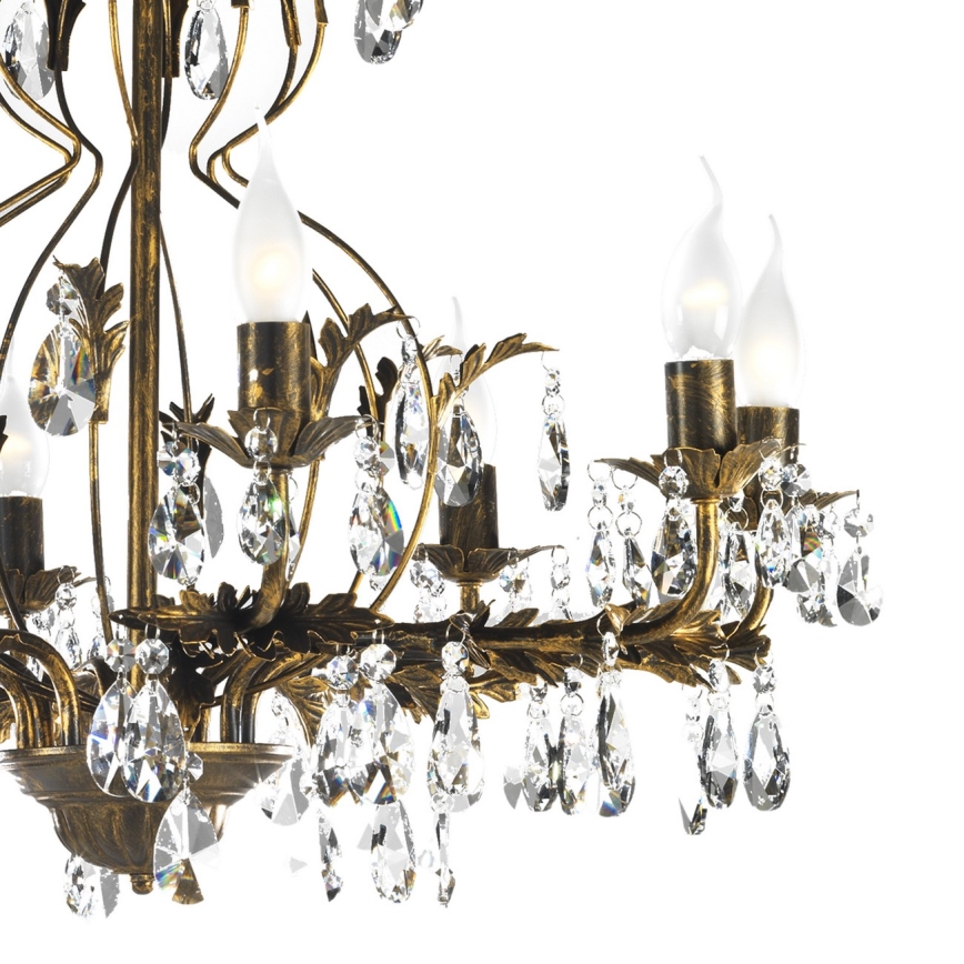 ONLI - Chandelier on a chain TERESA 8xE14/6W/230V bronze