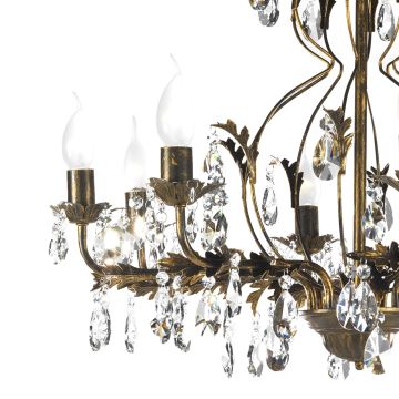 ONLI - Chandelier on a chain TERESA 8xE14/6W/230V bronze