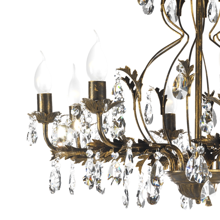 ONLI - Chandelier on a chain TERESA 8xE14/6W/230V bronze