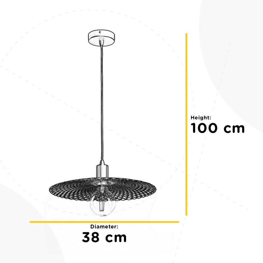 ONLI - Chandelier on a string GOLDEN 1xE27/22W/230V gold/black