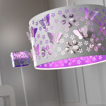 ONLI - Children's chandelier TITILLA 1xE27/22W/230V purple/white