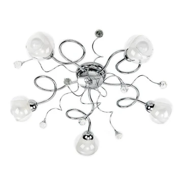 ONLI - Surface-mounted chandelier WENDY 5xE14/6W/230V shiny chrome