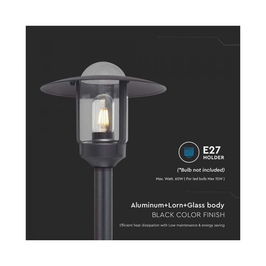 Outdoor lamp 1xE27/60W/230V IP44 black