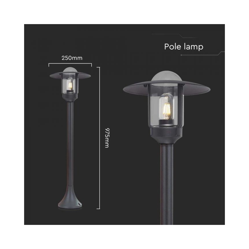 Outdoor lamp 1xE27/60W/230V IP44 black