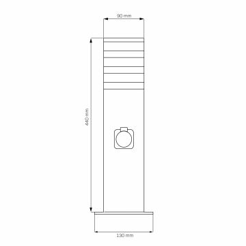 Outdoor lamp with socket TEKSAS 1xE27/20W/230V IP54 44 cm