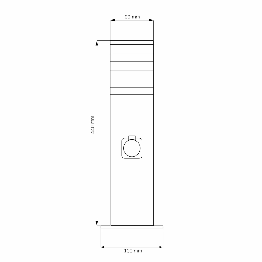 Outdoor lamp with socket TEKSAS 1xE27/20W/230V IP54 44 cm