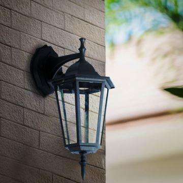 Outdoor wall lamp 1xE27/40W/230V IP44 black