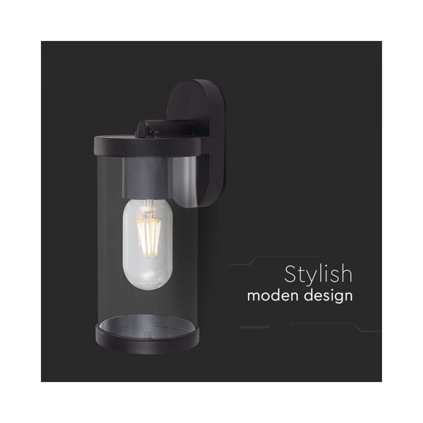 Outdoor wall light 1xE27/60W/230V IP44 black