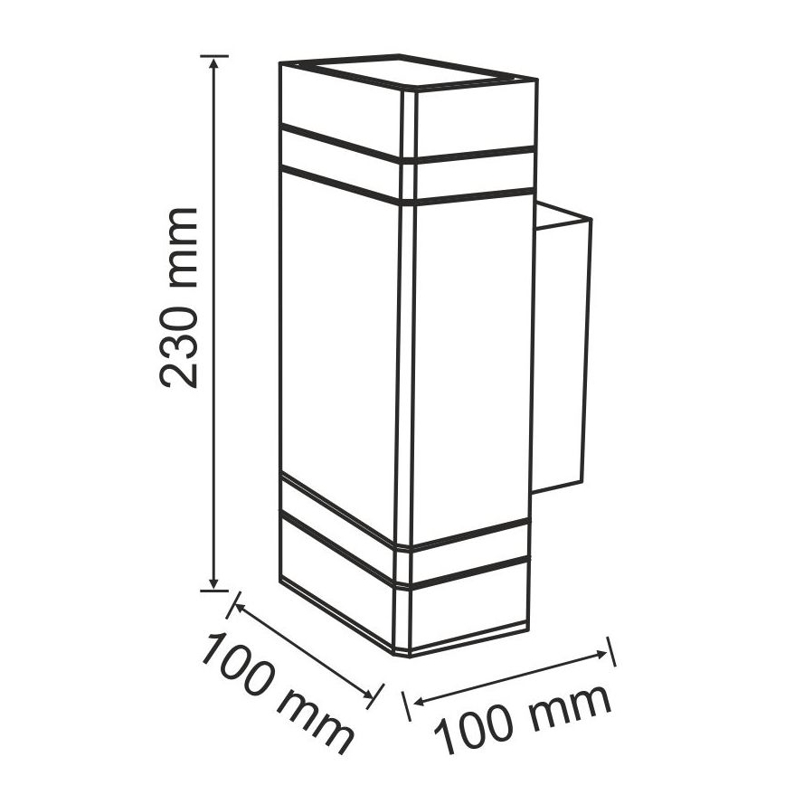 Outdoor wall light GILBERT 2xGU10/10W/230V IP44