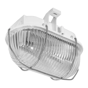 Outdoor wall light OVAL 1xE27/60W/230V white IP44