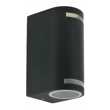 Outdoor wall light QUAZAR9 2xGU10/11W/230V IP44 grey