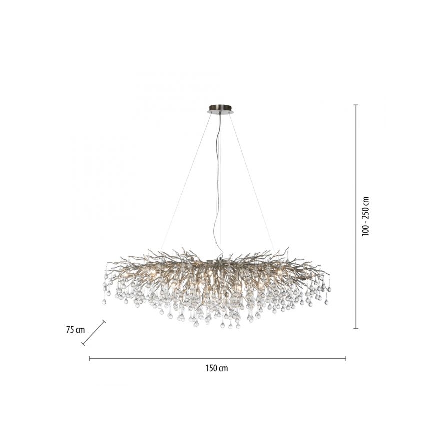 Paul Neuhaus 2031-55 - Chandelier on a string ICICLE 15xG9/40W/230V