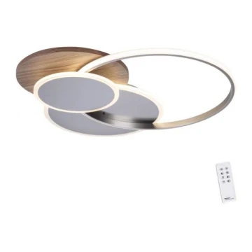 Paul Neuhaus 8328-79 - LED Dimmable ceiling light PALMA LED/50W/230V 2700-5000K pine + remote control