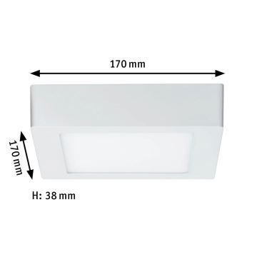 Paulmann 70644 - LED/11W Ceiling light LUNAR 230V 17x17 cm white