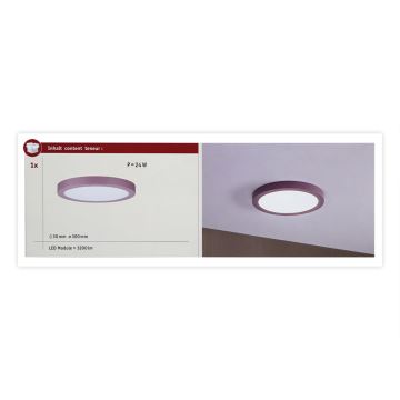 Paulmann 70989 - LED/22W Ceiling light ABIA 230V purple