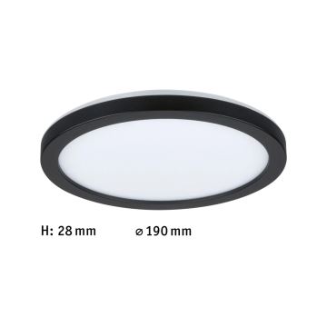 Paulmann 71002 - LED/11,2W Surface-mounted panel ATRIA 230V 4000K d. 19 cm black