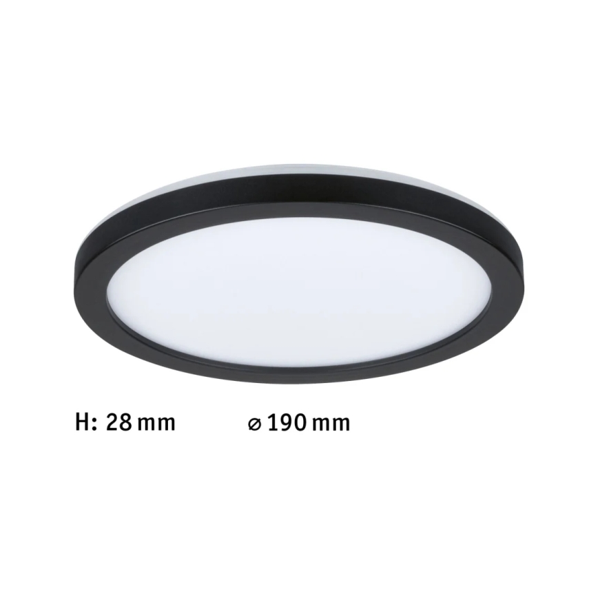 Paulmann 71002 - LED/11,2W Surface-mounted panel ATRIA 230V 4000K d. 19 cm black