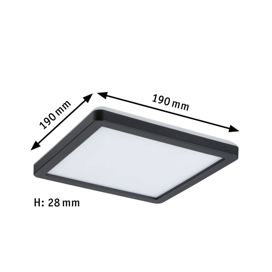 Paulmann 71014 - LED/11,2W Surface-mounted panel ATRIA 230V 4000K 19x19 cm black