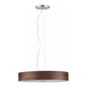 Paulmann 79686 - 3xE27/20W Chandelier on a string NEORDIC LISKA 230V walnut