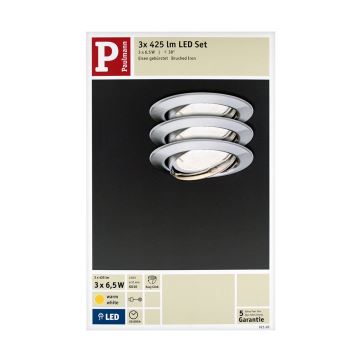 Paulmann 92102 - SET 3xLED-GU10/6,5W Suspended ceiling light 230V