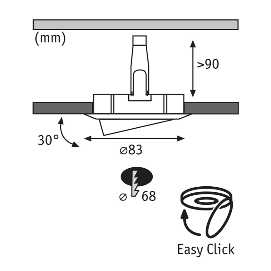 Paulmann 92533 - SET 3xLED-GU10/4W Dimming bathroom recessed light PREMIUM 230V