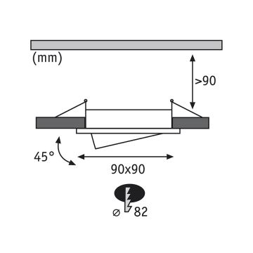 Paulmann 92619 - SET LED-GU10/4W Dimmable bathroom recessed Lighting PREMIUM LINE 230V