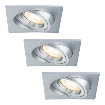 Paulmann 92619 - SET LED-GU10/4W Dimmable bathroom recessed Lighting PREMIUM LINE 230V