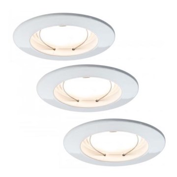 Paulmann  92721 - SET 3xLED/6,8W IP44 Bathroom recessed light COIN 230V