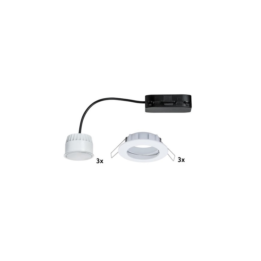 Paulmann  92721 - SET 3xLED/6,8W IP44 Bathroom recessed light COIN 230V