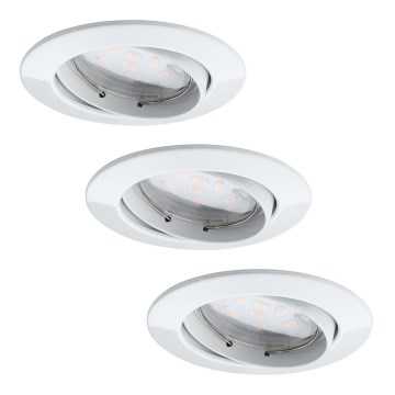 Paulmann 92765 - SET 3xLED/6,8W Bathroom recessed light COIN 230V